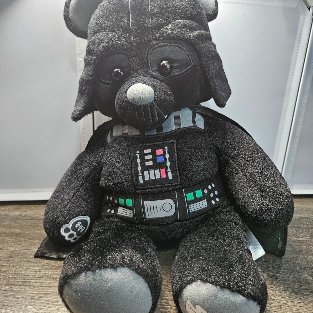 Build-A-Bear Workshop Star Wars Darth Vader Bear Plush with Cape BAB New No Tags